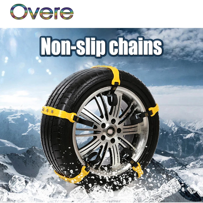 Overe 10Pcs Car Wheel Tyre Anti-skid TPU Chains For Renault Megane 3 Duster Captur Chevrolet Cruze Aveo Captiva