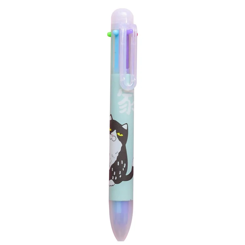 Arsmundi 6 в 1 Kawaii Cat многоцветная шариковая ручка Многофункциональные Красочные