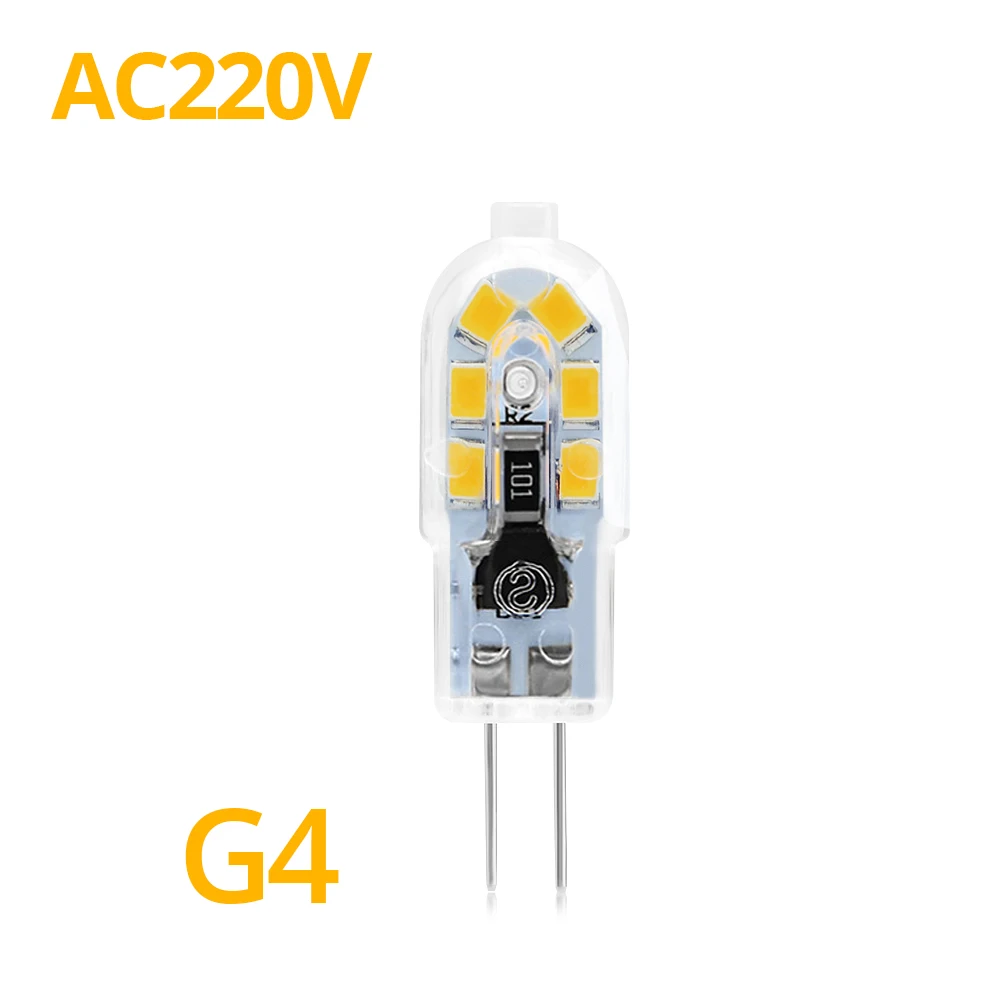 AC220V G4 AC 220 В DC 12 В светодиодный светильник 3 Вт 5 Вт 2835SMD светодиодный светильник для шкафа G4 G9 светодиодный светильник для кухонного шкафа Шкаф гардероб люстра светильник ing - Цвет: AC220V G4