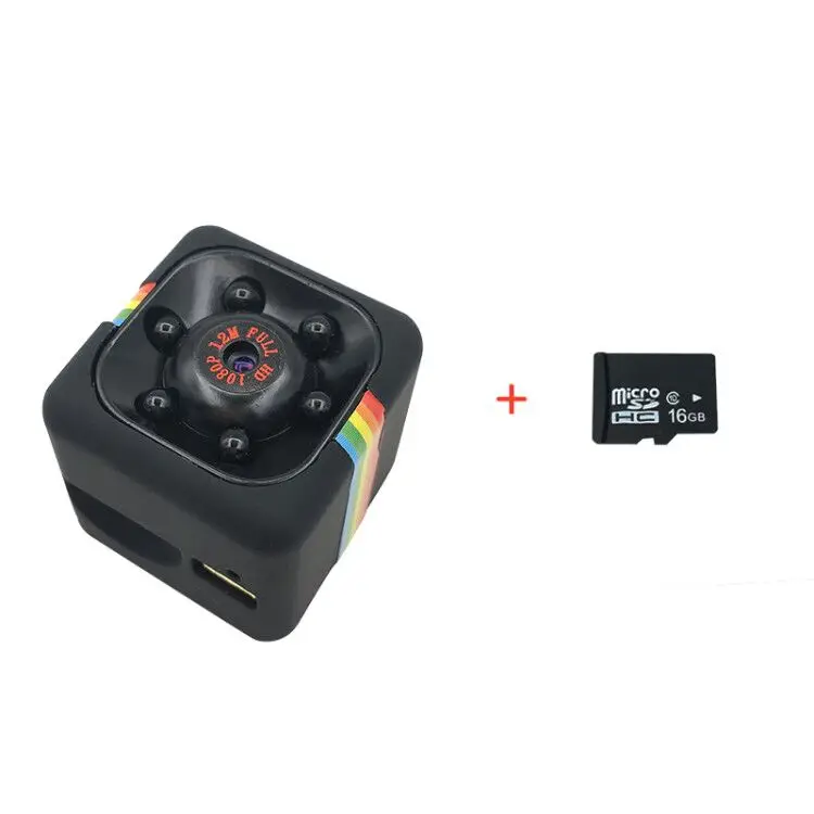 SQ11 Black with 16GB SQ8 SQ11 MD80 HD 1080P мини-камера инфракрасного ночного видения HD спортивная микро-камера с детектором движения видеокамера DV видео Диктофон - Цвет: SQ11 Black with 16GB