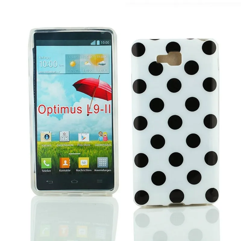 Чехол накладка из ТПУ в горошек для LG Optimus L9 II 2 D605|case|case asuscase for dvd player |