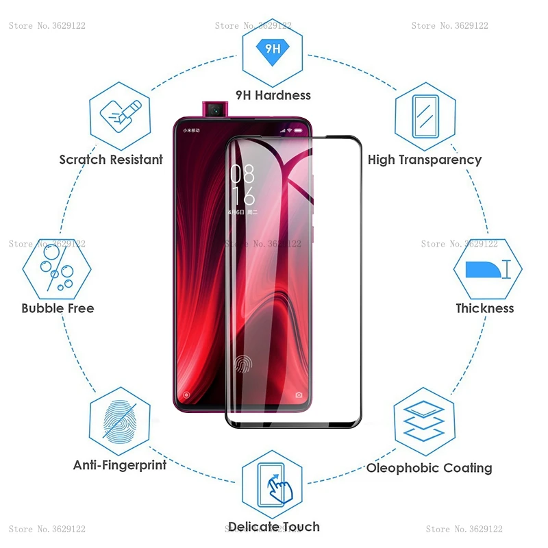 Закаленное стекло для Xiaomi Redmi K20 Pro защита экрана защитная пленка Mi 9T k 20 закаленное стекло|Защитные стёкла и