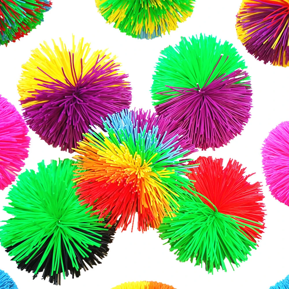 8 см Новинка Радужный смешанный Koosh мягкий мячик сенсорная игрушка-Непоседа для аутизма профессиональная игрушка для снятия стресса Забавная детская антистрессовая игрушка