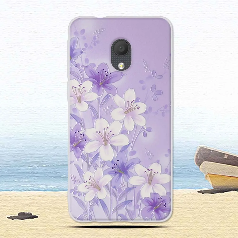 1 ТПУ чехол для Alcatel 1C 5003D Мягкая силиконовая задняя крышка для AlcatelC цветы Кот цветной узор защитный чехол для телефона s - Цвет: 1