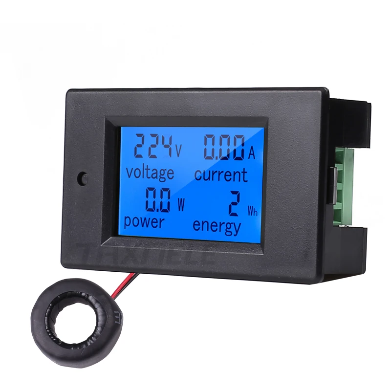 AC80-360V 100A 20A цифровой ЖК-дисплей Напряжение Ток Мощность счетчик энергии вольтметр с индикатором Амперметр ваттметр тестер детектор TX-061