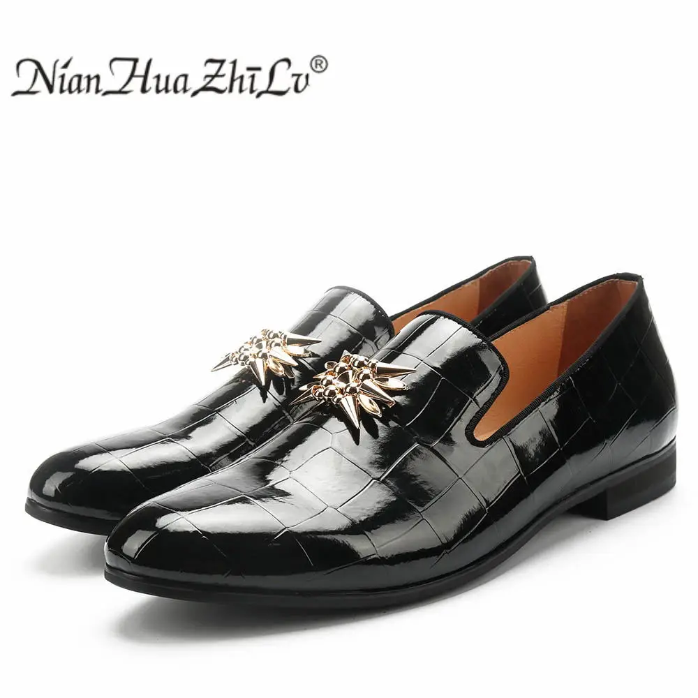 2019 New Style Leather Men Loafers Birthday Party And Wedding dress Shoes Luxurious Handmade men Male's Flats | Обувь