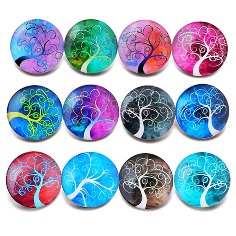 10 шт./лот новые стеклянные оснастки ювелирные изделия Древо жизни смешанные