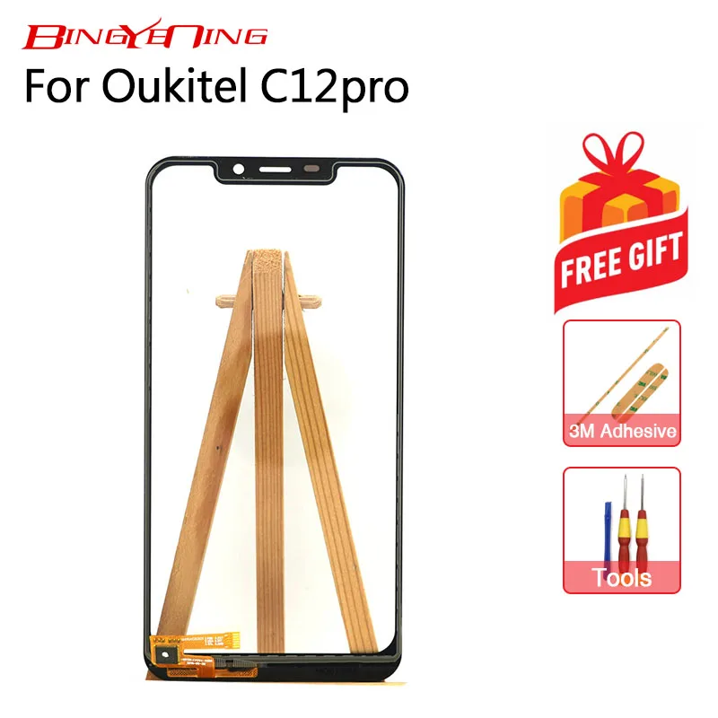BingYeNing новый оригинальный для Oukitel C12 Pro Передний сенсорный экран дигитайзер
