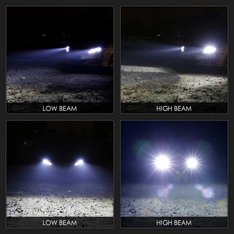 2 шт. Автомобильные светодиодные лампы 9007 HB5 200 Вт 6500 к 360 лм|Передние LED-фары для