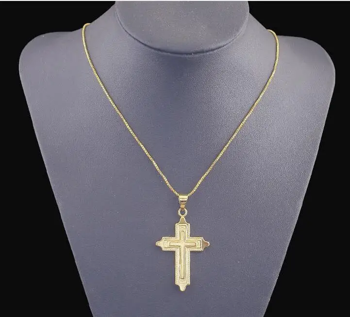 Золотой цвет ортодоксальная оптовая продажа счастливый крест подвески ожерелья