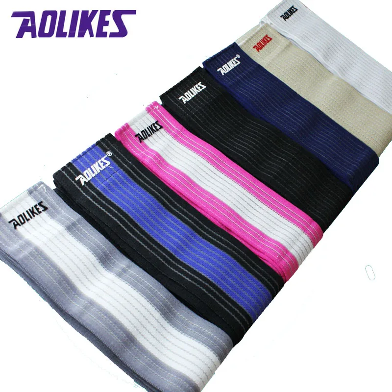2 шт. эластичные компрессионные повязки AOLIKES для фитнеса 120*7 5 см 7 цветов|leg