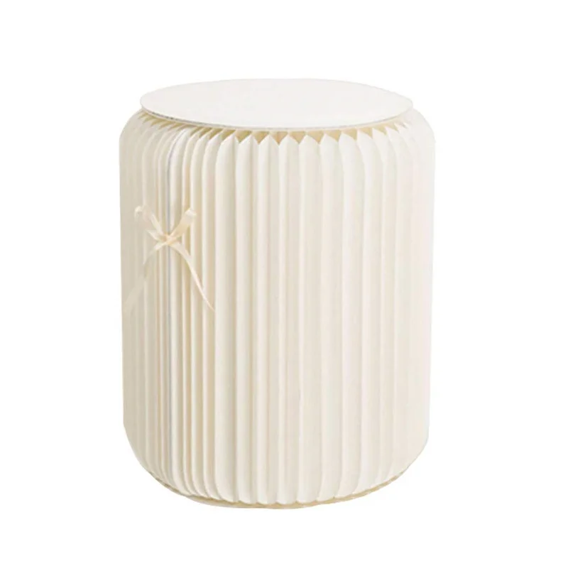 저렴한 Ipalmay-11 인치 종이 라운드 휴대용 의자, 접이식 크래프트 홈 가구, 소프트 시트, 모던한 디자인 종이 의자, 거실, 침실용