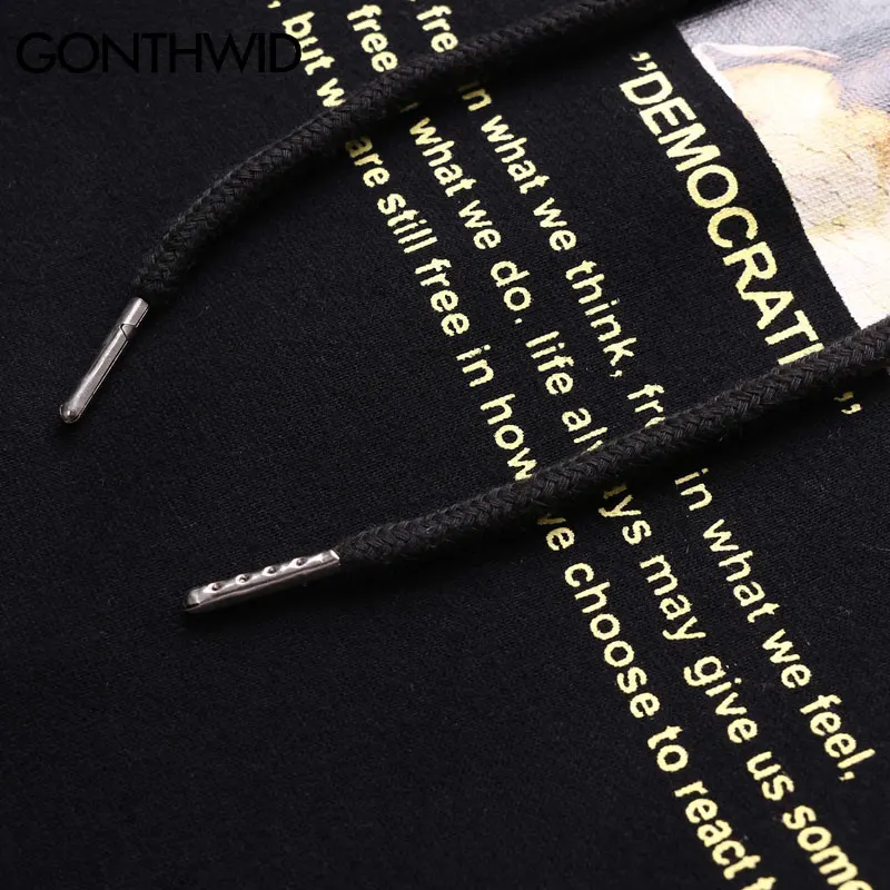 GONTHWID Freedom democry толстовки с принтом для мужчин коллекция 2019 года уличная Толстовка