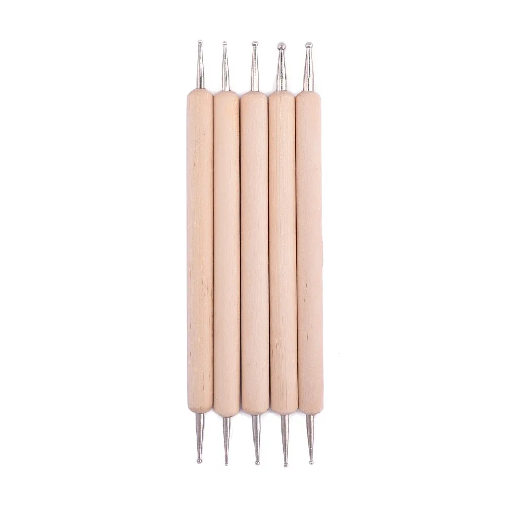 2 Way Useful Wooden Dotting Pen Tool Nail Art Tools Brush Polish Manicure Professional | Красота и здоровье