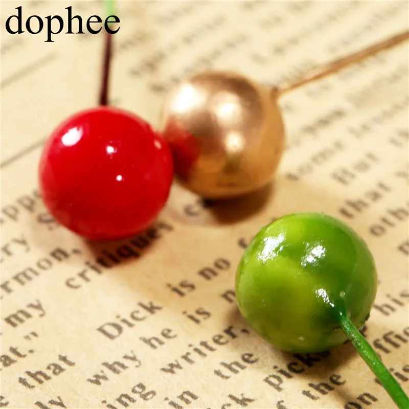 Искусственные ягоды Холли dohee 100 шт. яркие красные домашняя гирлянда на Рождество