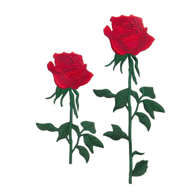 1 шт. вышитые заплатки розовое Утюг шить компьютер наклейки сделай сам патч розы