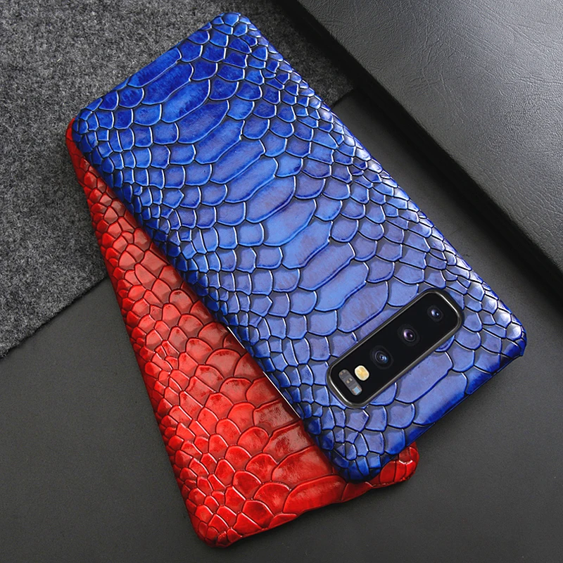 Роскошный крутой текстурный чехол из крокодиловой змеиной кожи для телефона Samsung