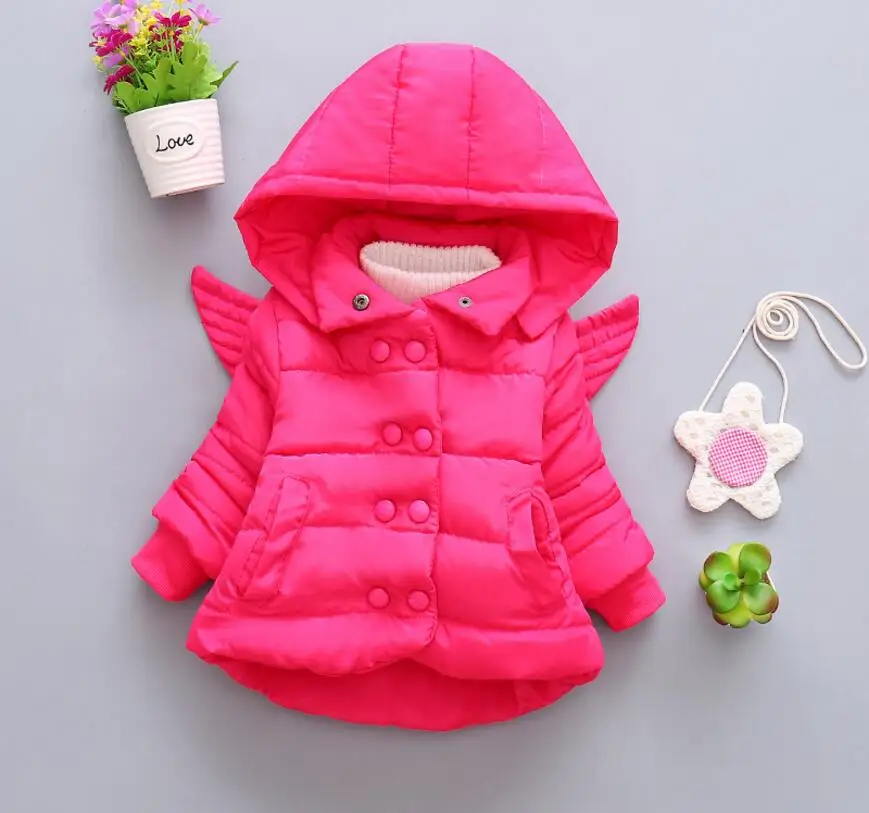 Фиолетовый Одежда для детей 1-4 лет; куртка; Новинка года; сезон осень-зима; модная теплая верхняя одежда с капюшоном для маленьких девочек; куртка; пальто; Рождество - Цвет: Фиолетовый