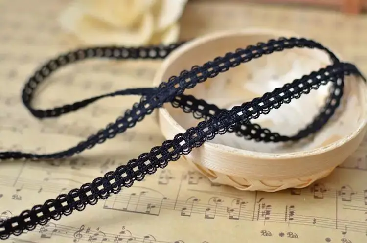 5 Meters 1cm Width High Quality Black Clothing Material Textile Lace Fabric DIY Manual Water Soluble Trim for Necklace | Дом и сад