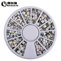 1 box tip shaped profiled rhinestones nail art wheel diy nail stickers tips decoration 3d manicure tools accessories