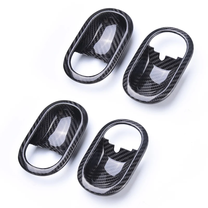 Door bowl-forfour Дверные ручки для крышек из углеродного волокна, аксессуары для модификации автомобиля, Стайлинг, наклейка из углеродного волокна для smart453 fortwo forfour - Название цвета: Door bowl-forfour