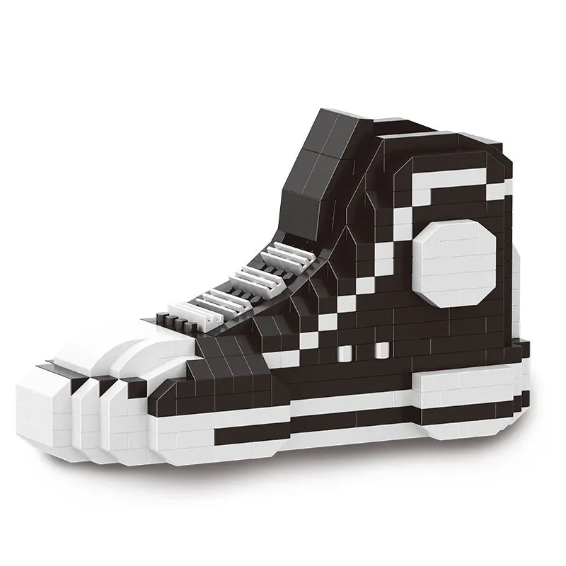 Строительные блоки обувь черный красный зеленый строительные мелкие частицы