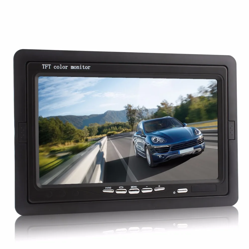 7 дюймовый TFT LCD цветной 2 видео вход Автомобильный подголовник заднего вида DVD
