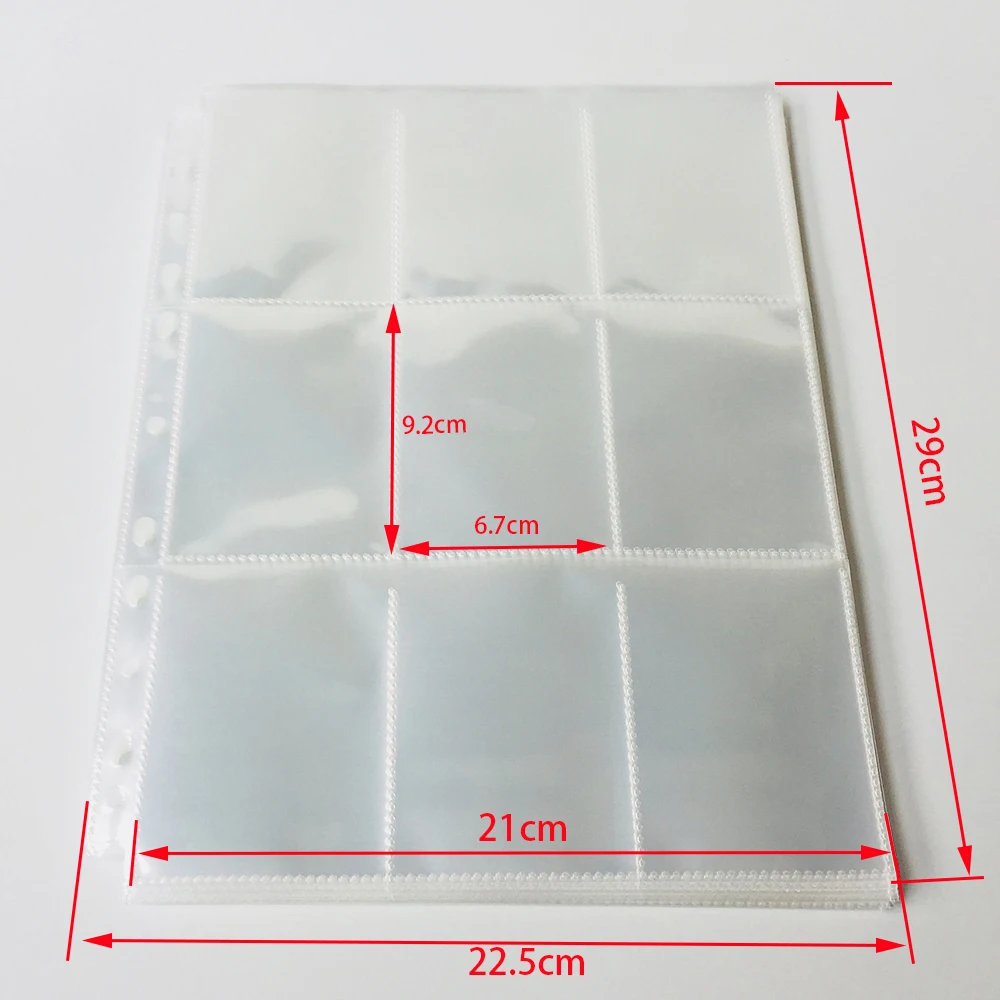 10 pages/Lot 90 Pockets Top Insert Clear Card Pages For Starndard Board Game Cards Loading Collection | Спорт и развлечения