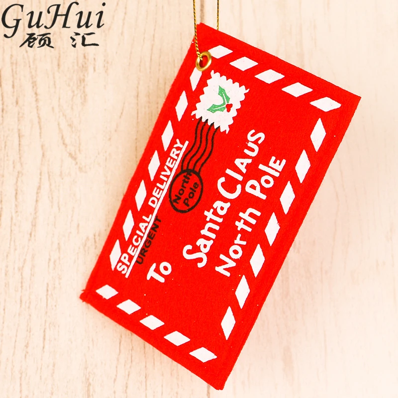 Красный Рождественский конверт из нетканого материала 15 шт. креативная