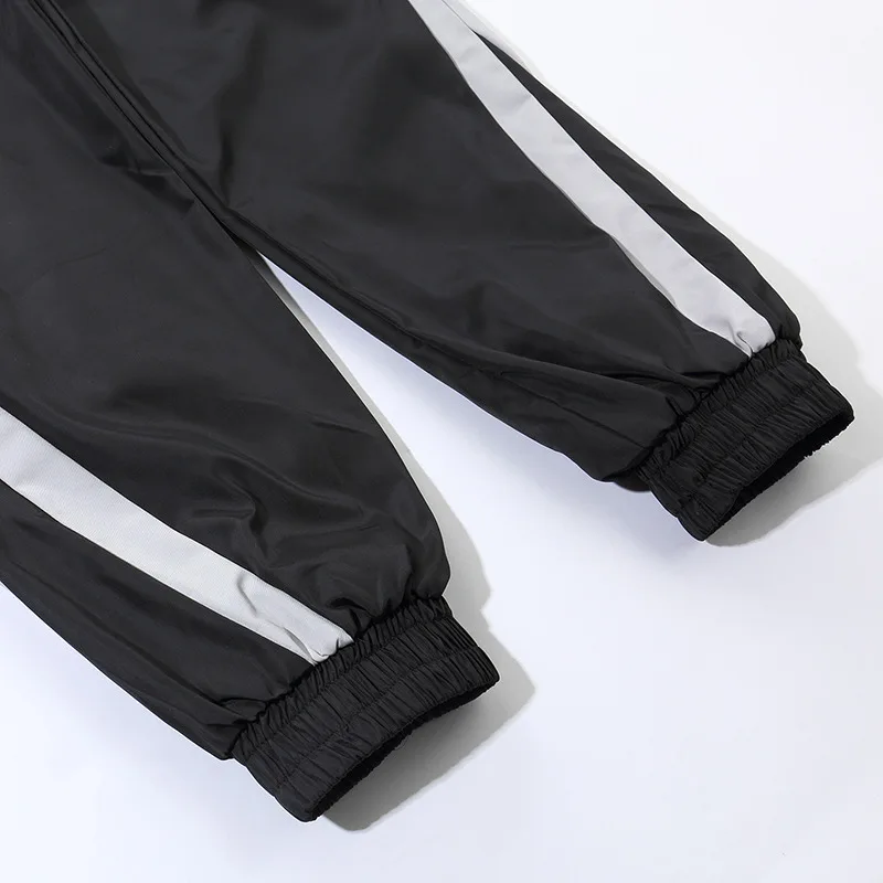 Хип мужские джоггеры штаны Harajuku Sweatpant уличная мода Повседневное полосатый