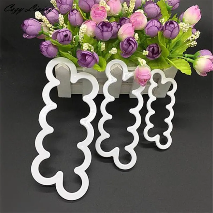 Форма для пирога в форме розы изготовления пластиковых 3 ПК цельный формочка