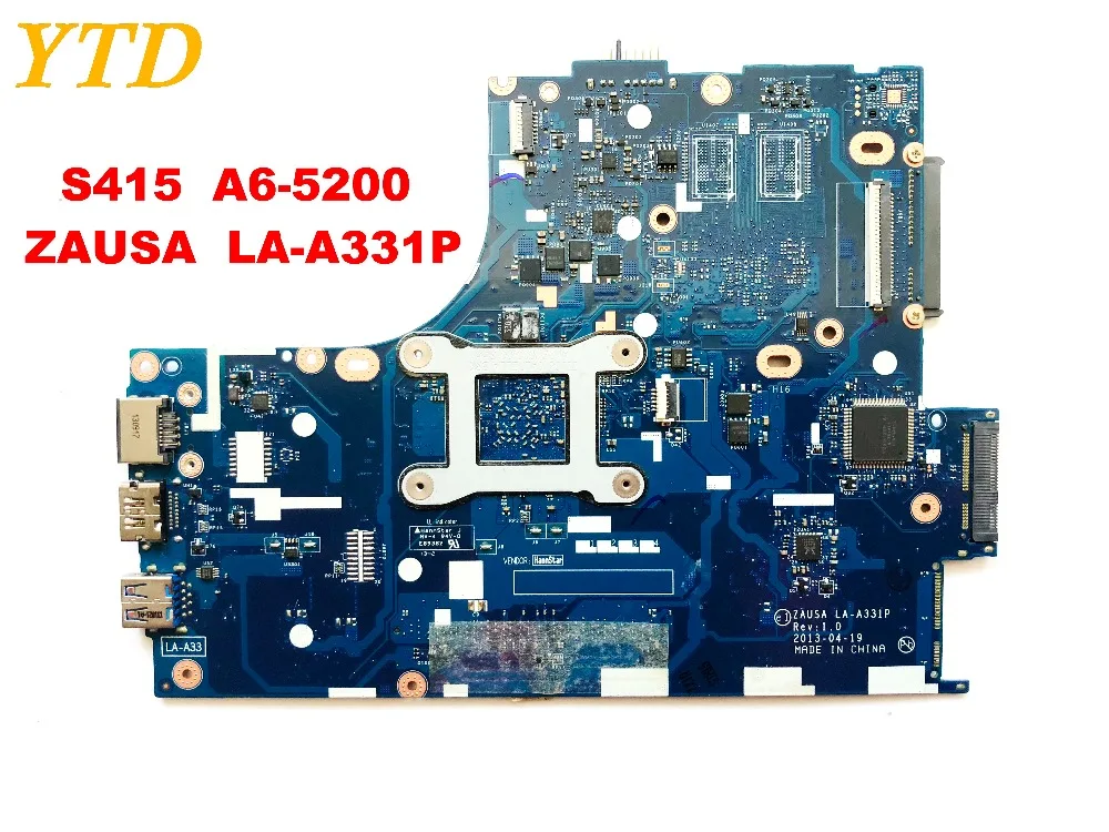 Оригинальный Для lenovo S415 Материнская плата ноутбука A6-5200 ZAUSA LA-A331P испытанное