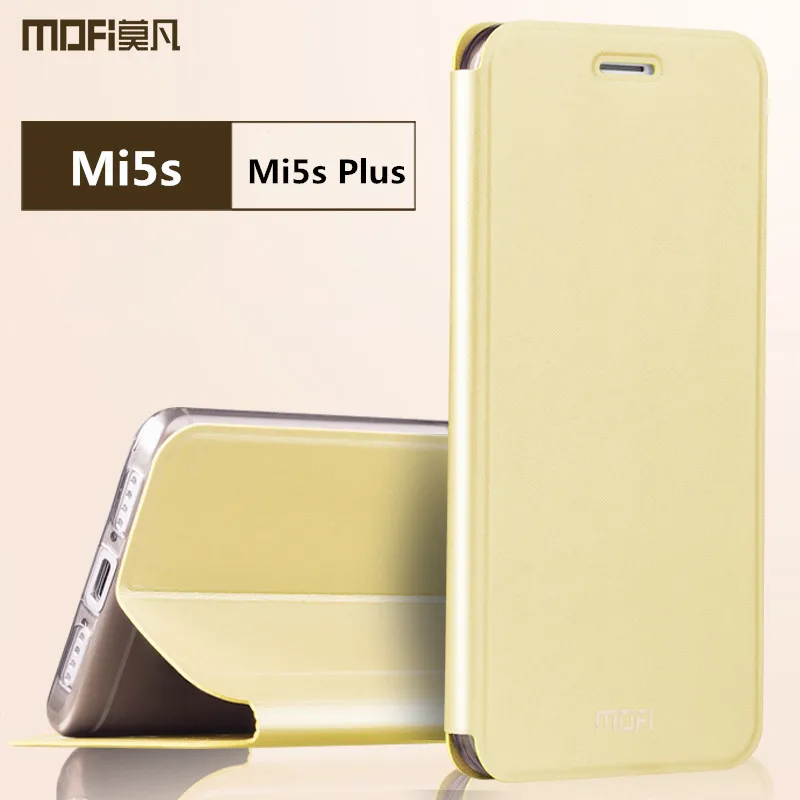 Чехол для xiaomi mi 5s plus оригинальный чехол MOFi кожаный с откидной крышкой защитный