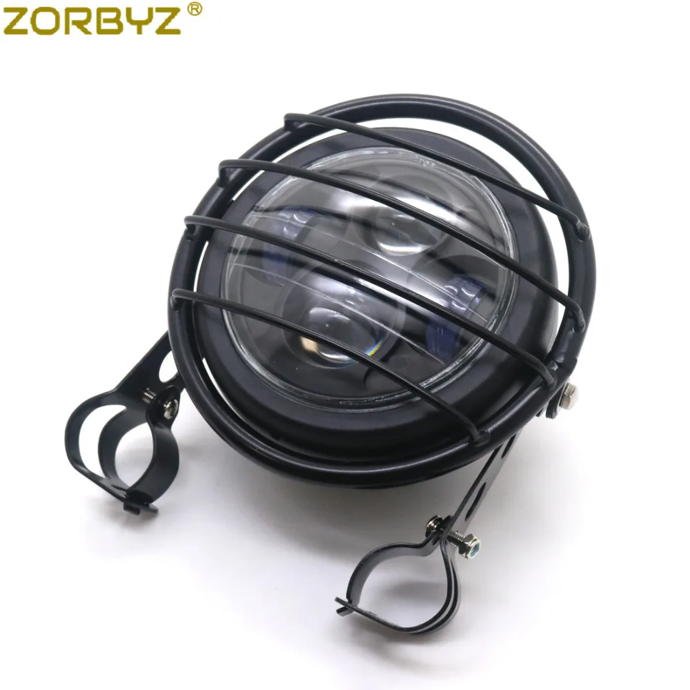 Zorbyz черный металл светодиодный фар гриль боковая крышка крепления маска с вилочные трубы Кронштейн для CG/GN 125 Cafe Racer на заказ