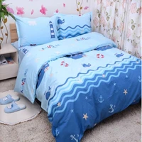 free shipping 100cotton kids children bunk bed cartoon anime whale 34pcs twin full queen size piratical vessel bedding set