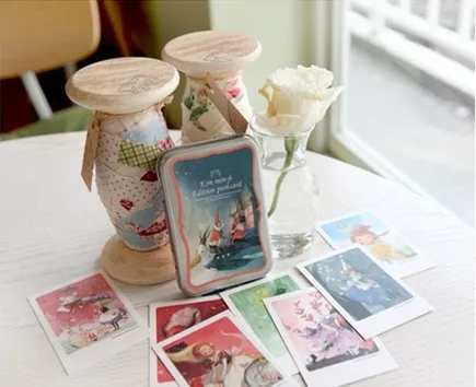 40 шт. Набор коробок для олова мини открытки с Героями сказок|mini postcards|greeting cardspost card