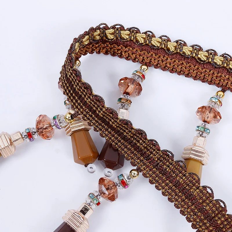 QGVLish 12 м/лот хрустальные бусины занавески кисточки кружевные планки Сделай Сам