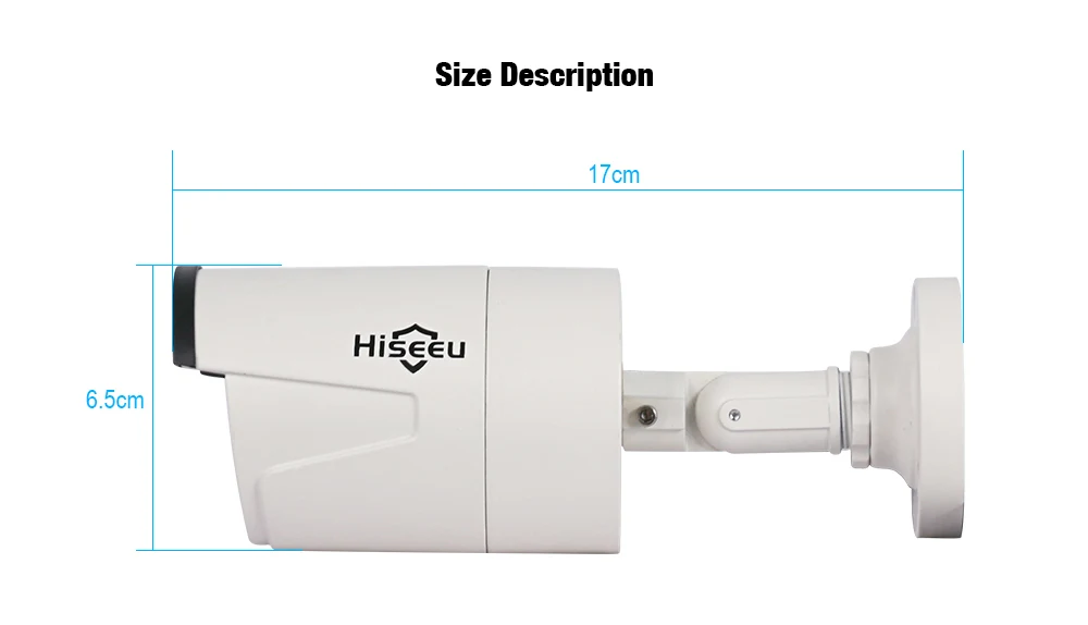 Hiseeu HB612 1080P HD IP уличная камера 2,0 МП 3,6 мм Беспроводная сетевая ip-камера с POE IR CUT Обнаружение движения ночное видение