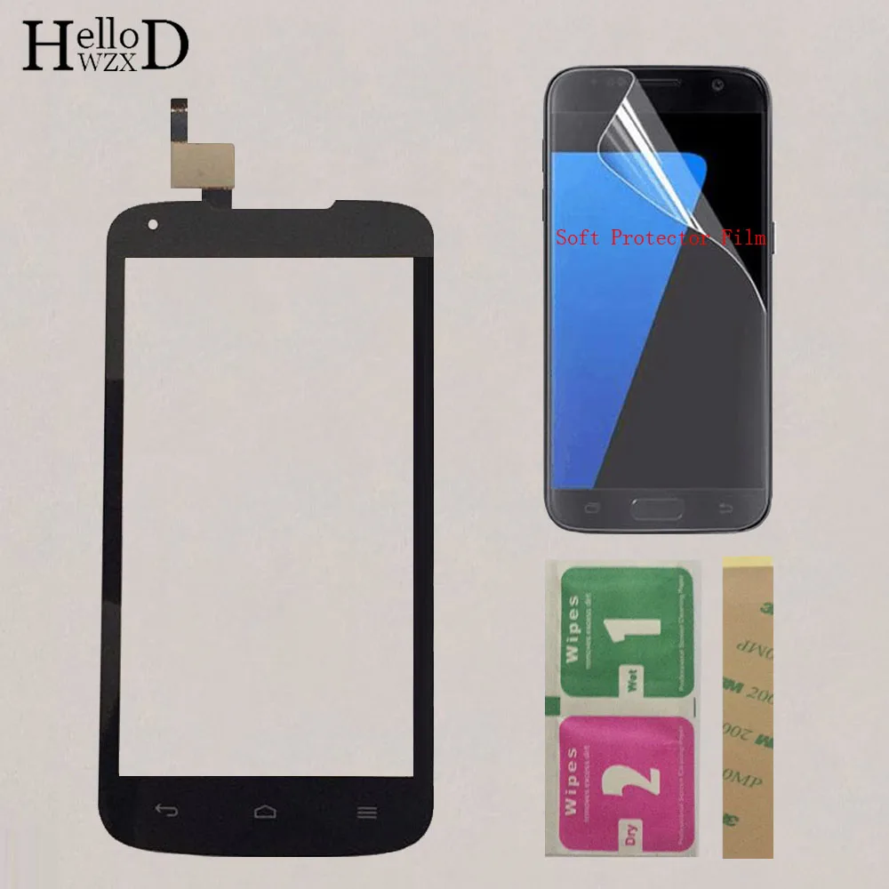 Black Мобильный телефон сенсорное стекло 4," для huawei Ascend Y540 сенсорный экран дигитайзер Переднее стекло Сенсорная панель+ Защитная пленка клей - Цвет: Black