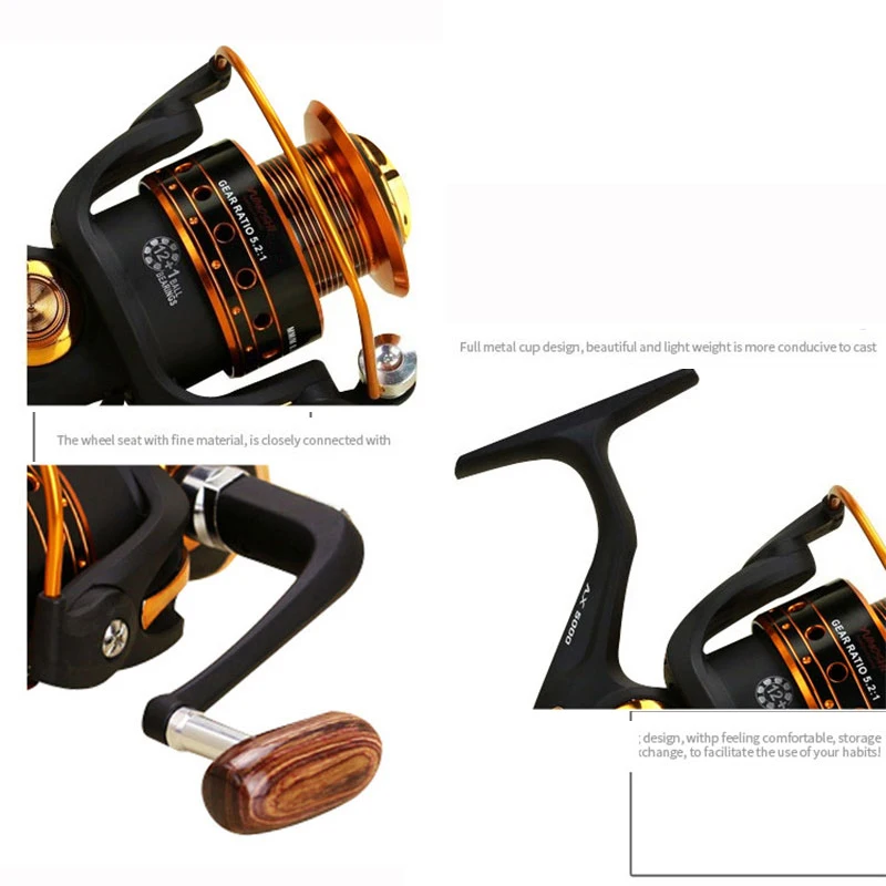 12+1BB 13Ball Bearings Left/Right Interchangeable Sea Fishing Wheel Metal Spinning Reel High Speed 5.2:1 | Спорт и развлечения