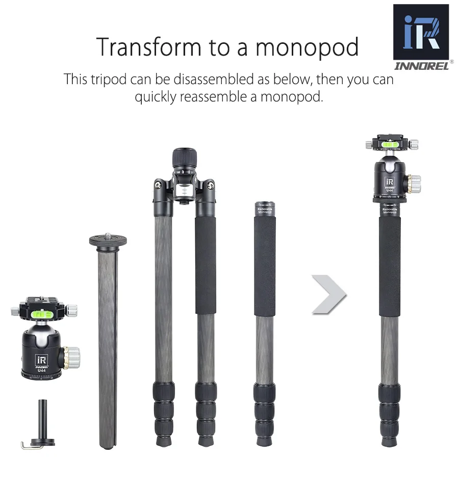 INNOREL RT85C Профессиональный СУПЕР карбоновый штатив для цифровой DSLR камеры сверхмощный стенд двойной панорамный шаровой головкой монопод