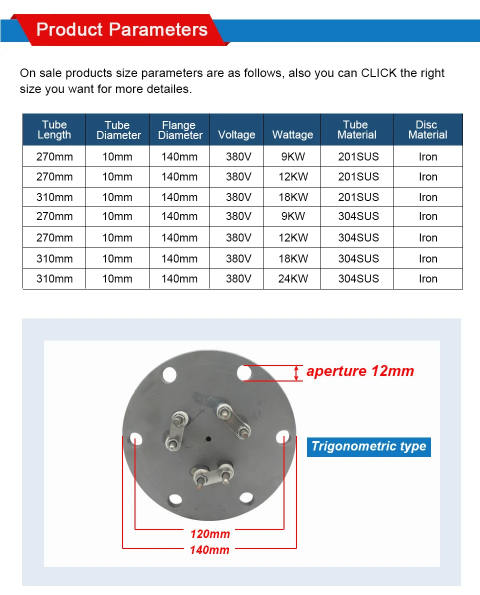 LJXH 140 мм фланец паровой машины нагревательный элемент, 380V9KW/12KW/18KW/24KW нержавеющая сталь нагревательная труба для электрического парового котла