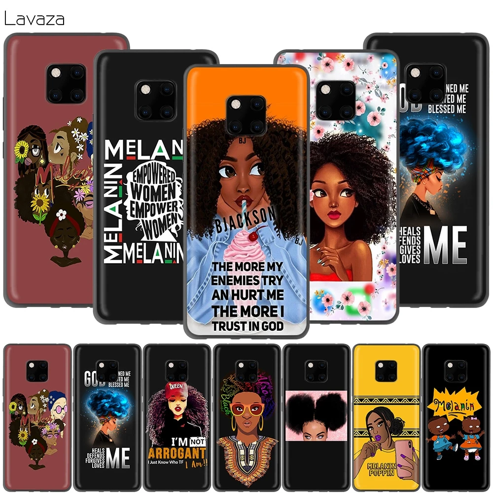 Lavaza Черный Девушка волшебный меланин поппин чехол для Huawei P30 P20 P10 P9 P8 Mate 20 10 Pro Lite P