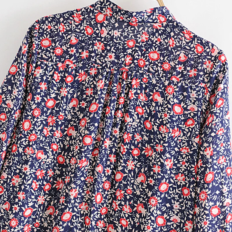 Женские блузки на пуговицах Boho Chic винтажные пляжные Блузы с длинным рукавом и