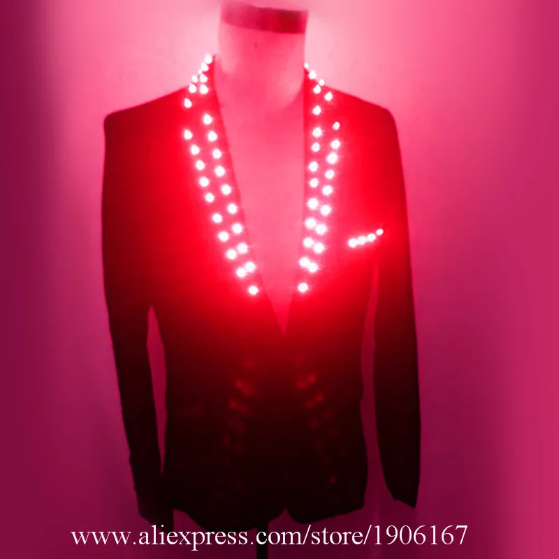 Светящаяся вечерняя куртка для ночного клуба яркая светодиодная подсветка сцены