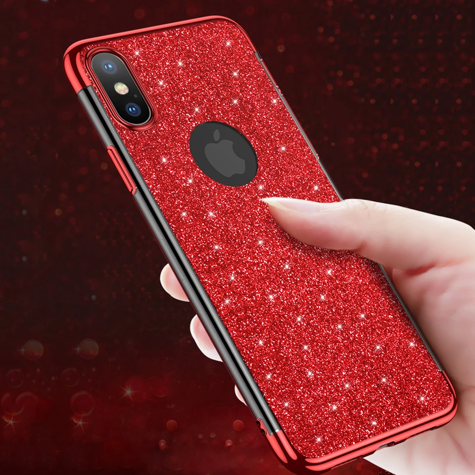 Cute Glitter Phone Case For iphone X 6 6s 7 8 Plus Huawei Honor 10 9 9i 7X 7C Y6 Y7 Prime 2018 TPU Silicone Bling Soft Cover |