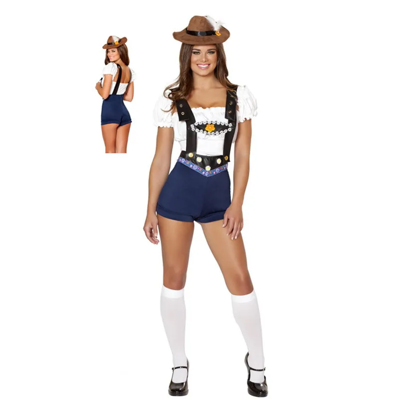 

3 Pcs Top+ Rompers +Hat Sweet Study Partner Schoolgirl Costume Woman Sexy lingerie Uniform Study Girl Costume Set m40348