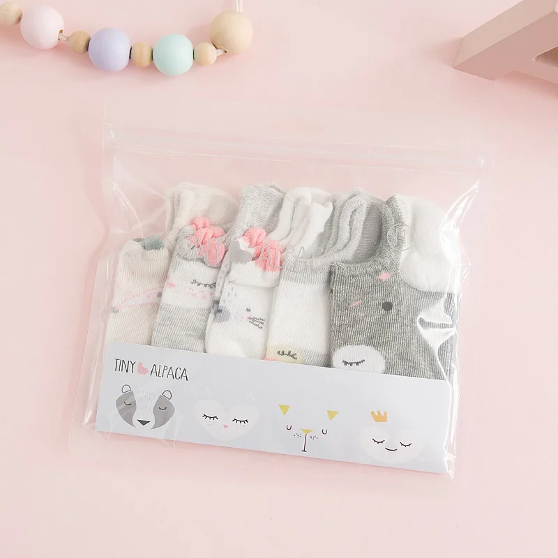 Новинка 5 пар/Лот носки башмачки для малышей и детей ясельного возраста милые