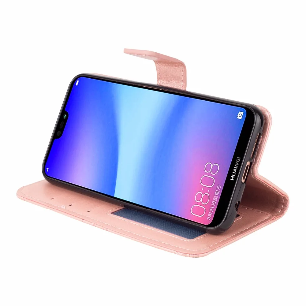 Мобильный телефон Coque Футляр чехол для huawei P20 Lite P20Lite с мягким силиконовым высоким качеством тотемный принт из искусственной кожи флип-кошелек