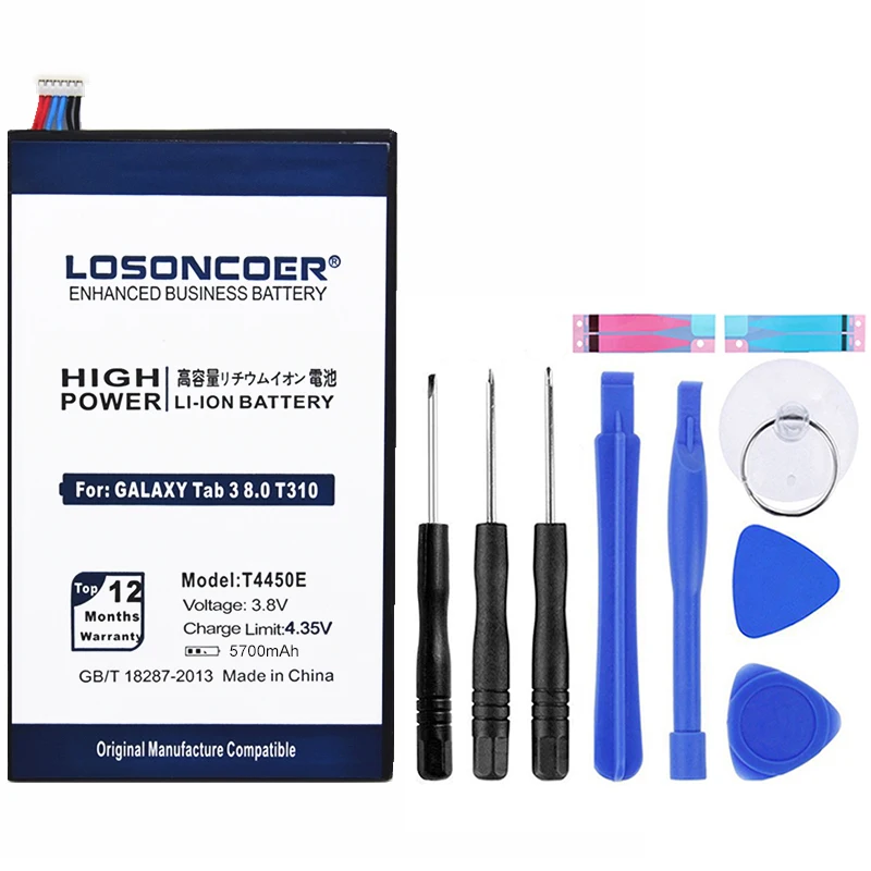 Losoncoer T4450E 5700 мАч Замена батареи для samsung GALAXY Tab 3 8,0 T311 T310 T315 SM-T311 SM-T310 E0288 E0396 Батарея